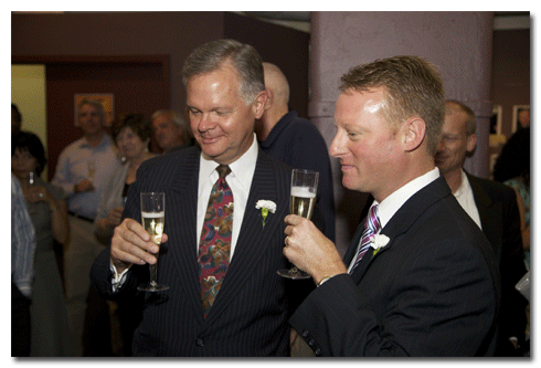 A Real Manhattan Theater Wedding: Jon and Ryan