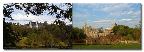 Open Vistas: Across the Lagoon to the House and Across the Turtle Pond to the Castle