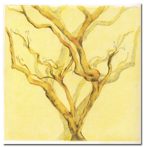 From the trees around Cleopatra’s Needle. It is a print and the ghost, all enhanced with colored pencil.