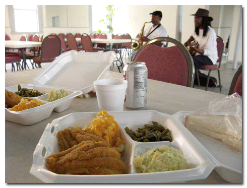 Fried catfish and blues at St. Augustine Catholic Church.