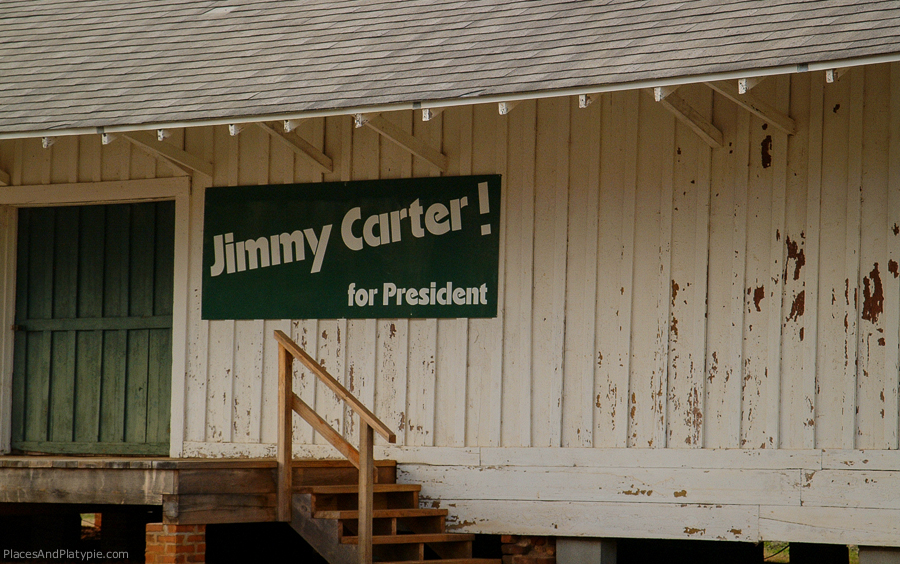 The former Plains train depot was headquarters for Jimmy's presidential campaign.