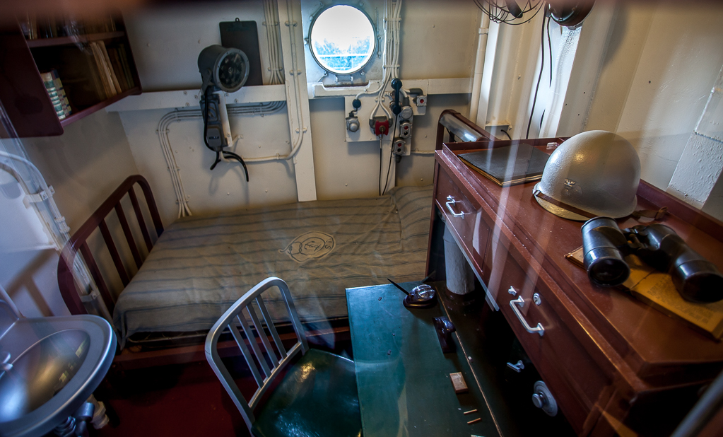 Captain's quarters just off the bridge
