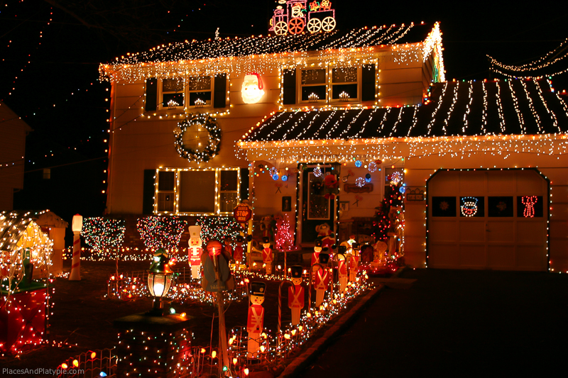 At Christmas, more really is more at this house in New Jersey.
