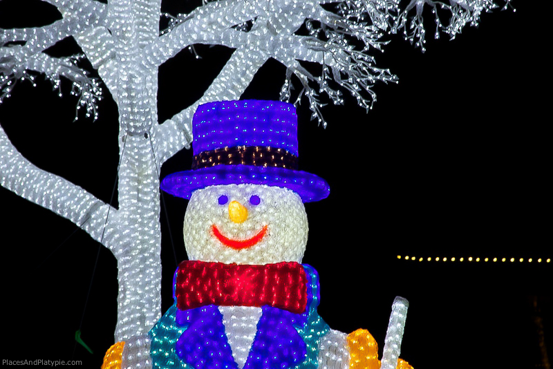 A glittering snowman