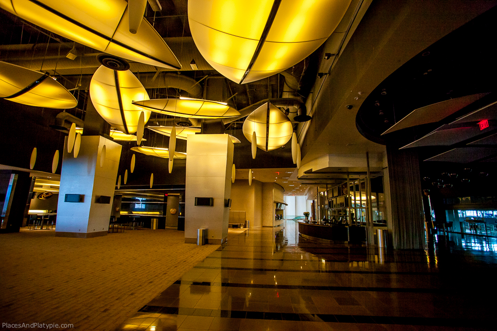 One of the fan bars. Lighting fixtures look like flying footballs