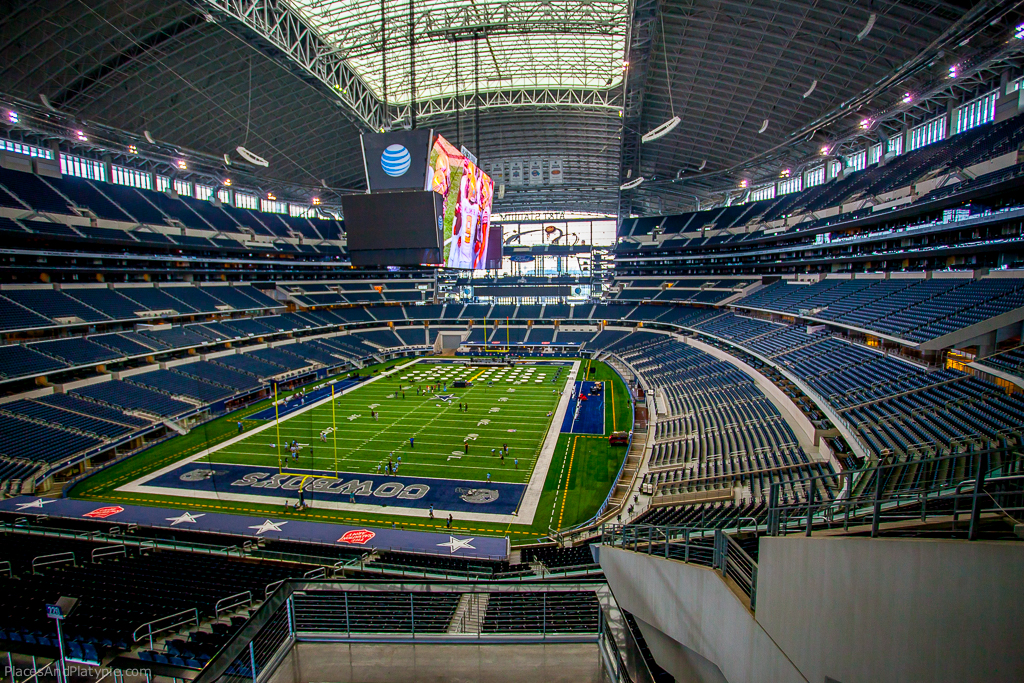 Overview with Giant TVs on overhead.