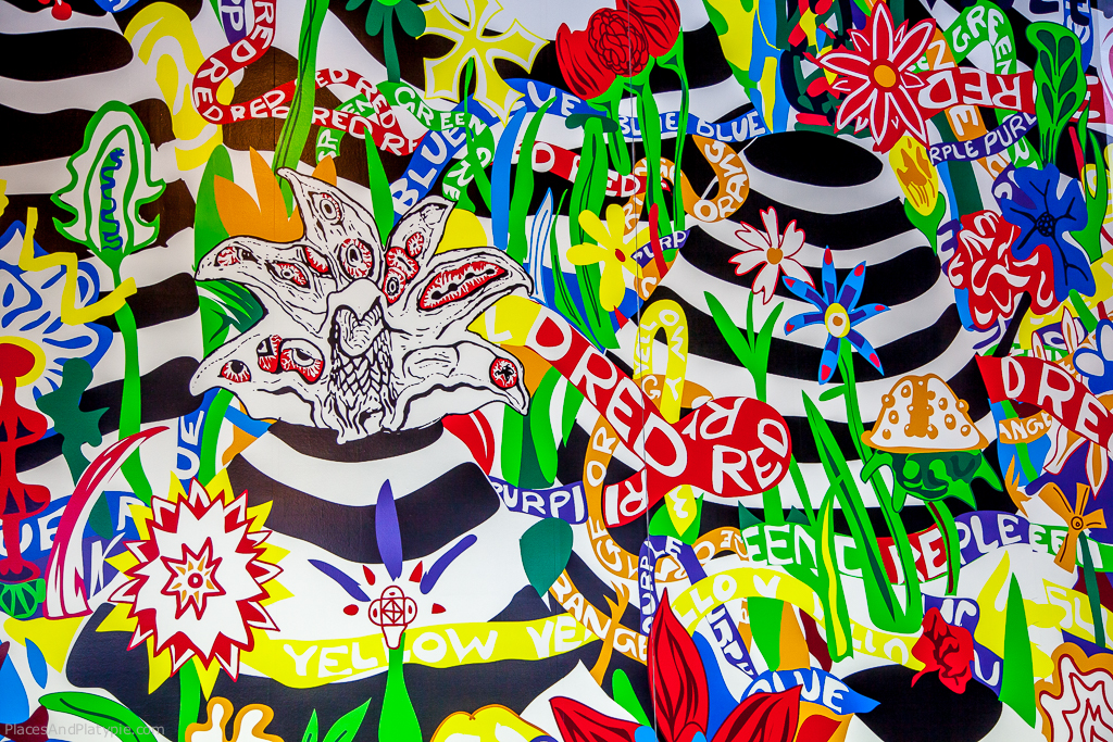 Hancock's mural is like the history of Pop Art on one wall.