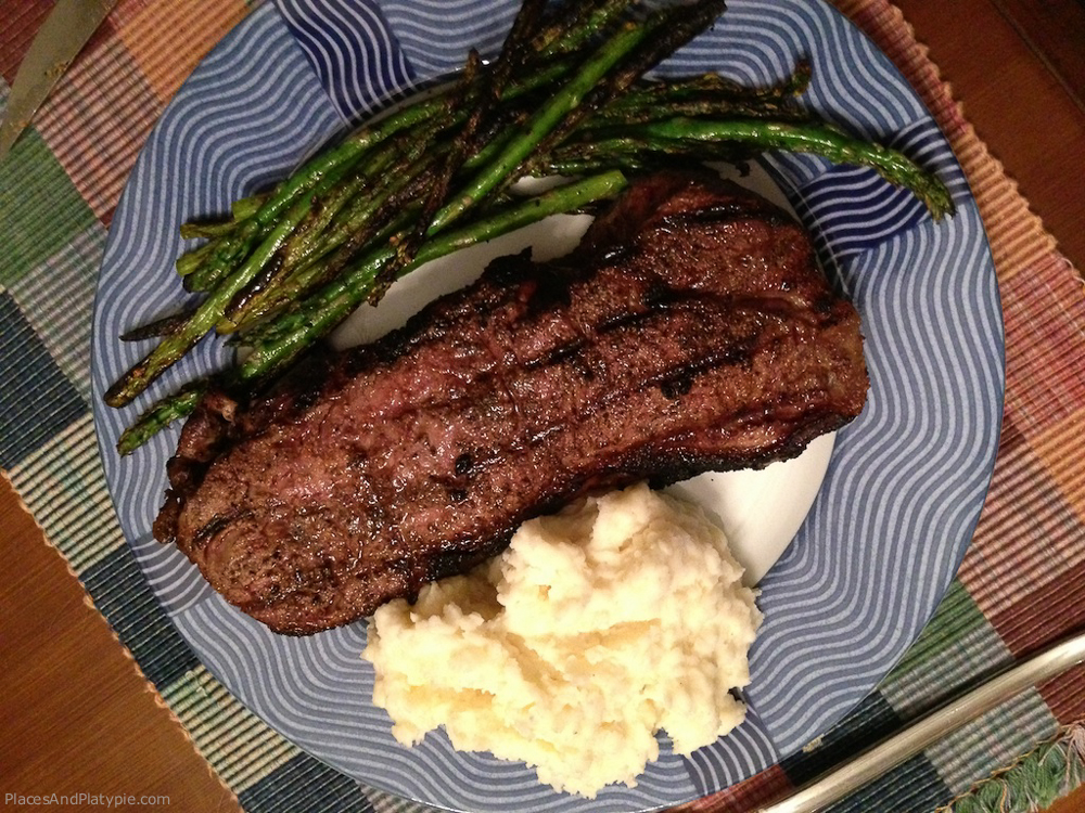 Best grille chef ever! Son-in-Law, Mark fixes dinner… Worth the 3.000 mile drive.