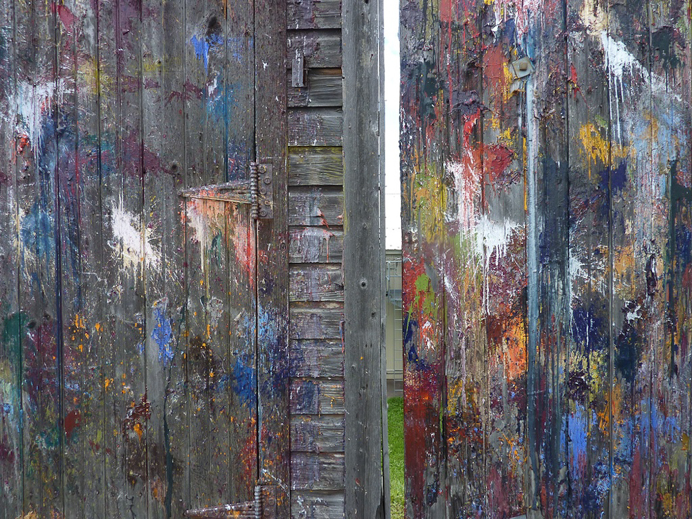 One of the fences behind the factory.