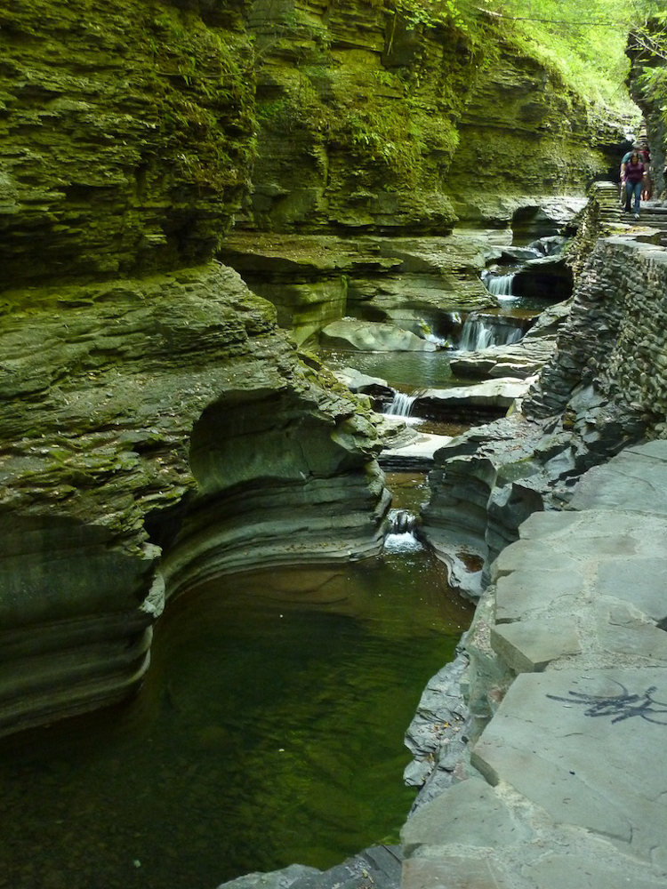 Climbing past falls and pools for a mile and a half