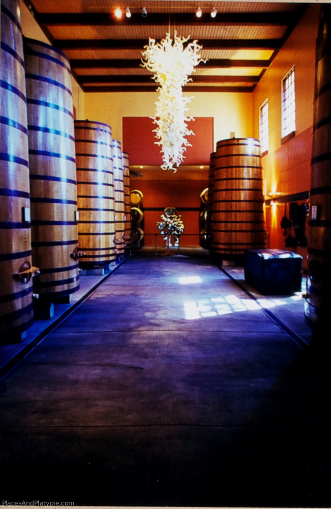 The first Dale Chihuly blown glass Bernie and I ever saw was in the wine cellar at the Clos Pegase Winery in Napa Valley, CA.