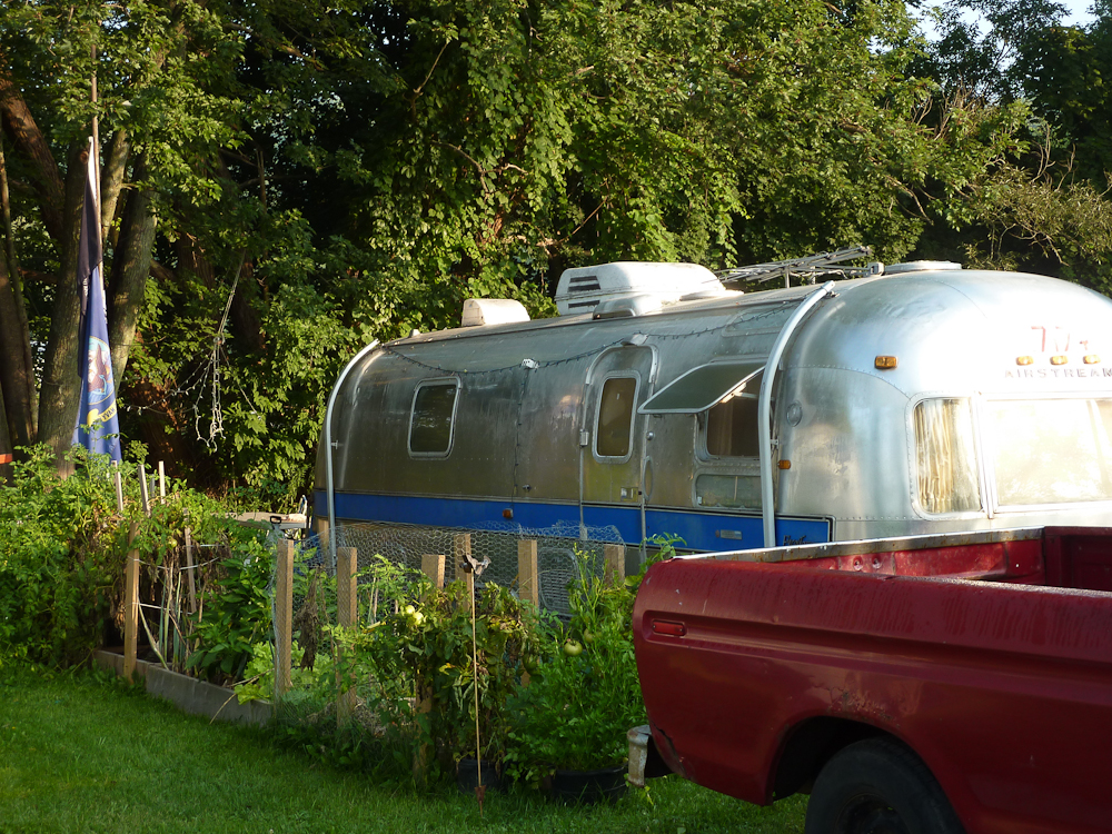 The Gardens at the Airstream. Homegrown tomatoes and squash. Near Sapsucker Woods, New York
