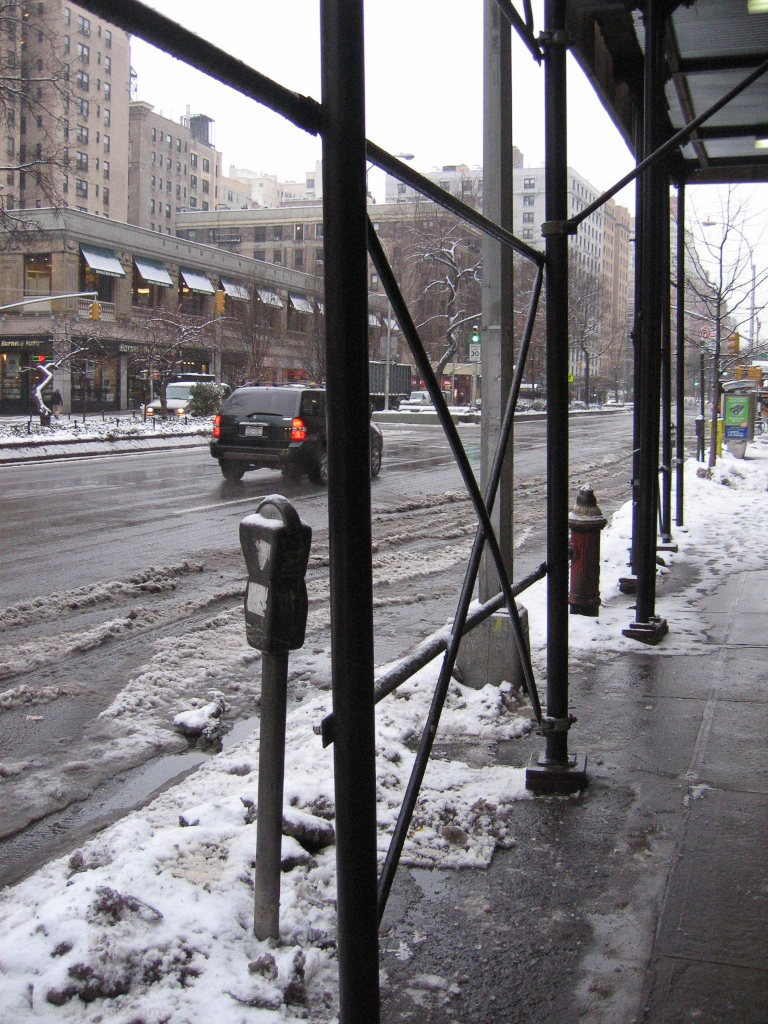 Cold and slushy walk on the Upper West Side