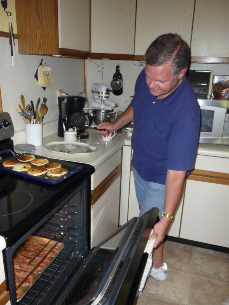 ...and he is happy doing all that cooking. We love him.