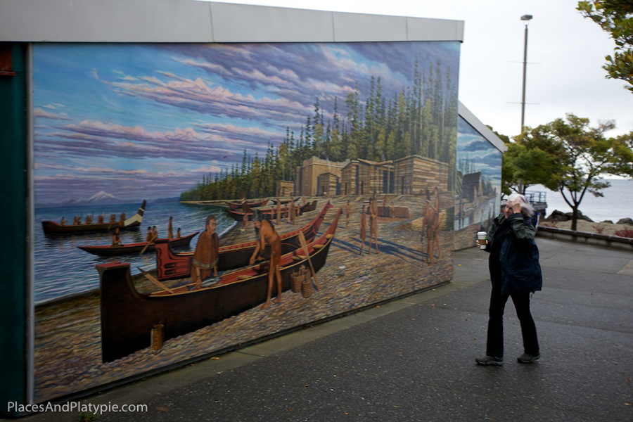 Wind, Rain, Mural of ancient Ennis Village and Peg
