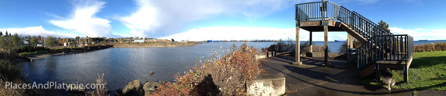 Looking across the Strait of Juan de Fuca