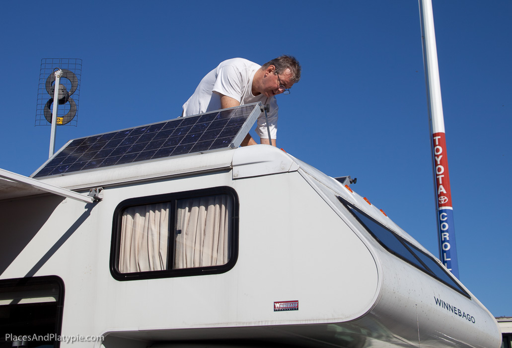 Tilting the solar panels for max efficiency - it DOUBLED their output!