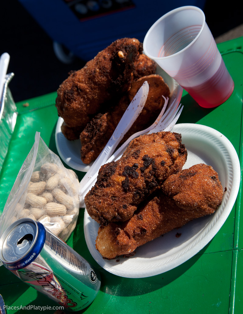 Fried meat footballs!