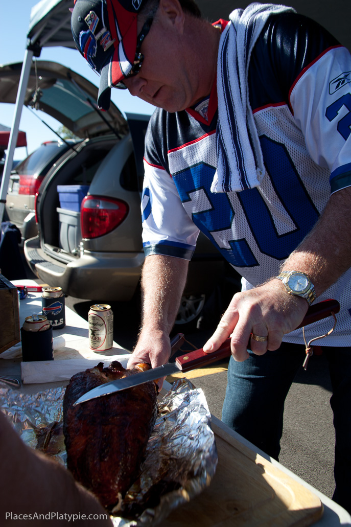 A serious Canadian fan starts to carve but.....