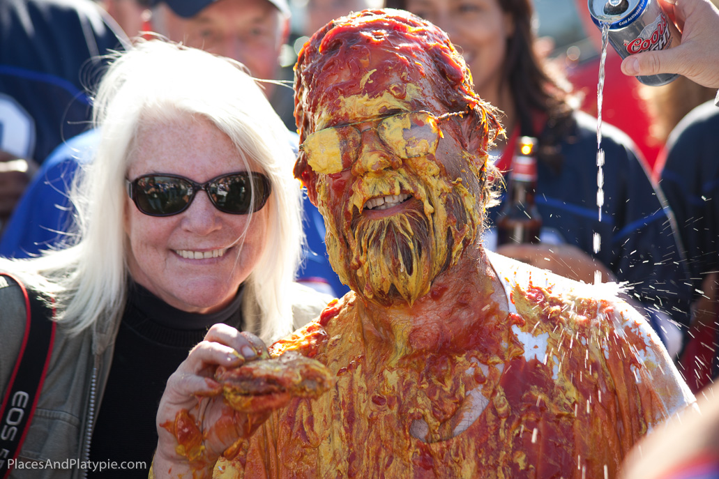 Kenny poses later with Peggy after his famous cooking on the Pinto and ketchup dousing  - mmmmmm Good Burger!