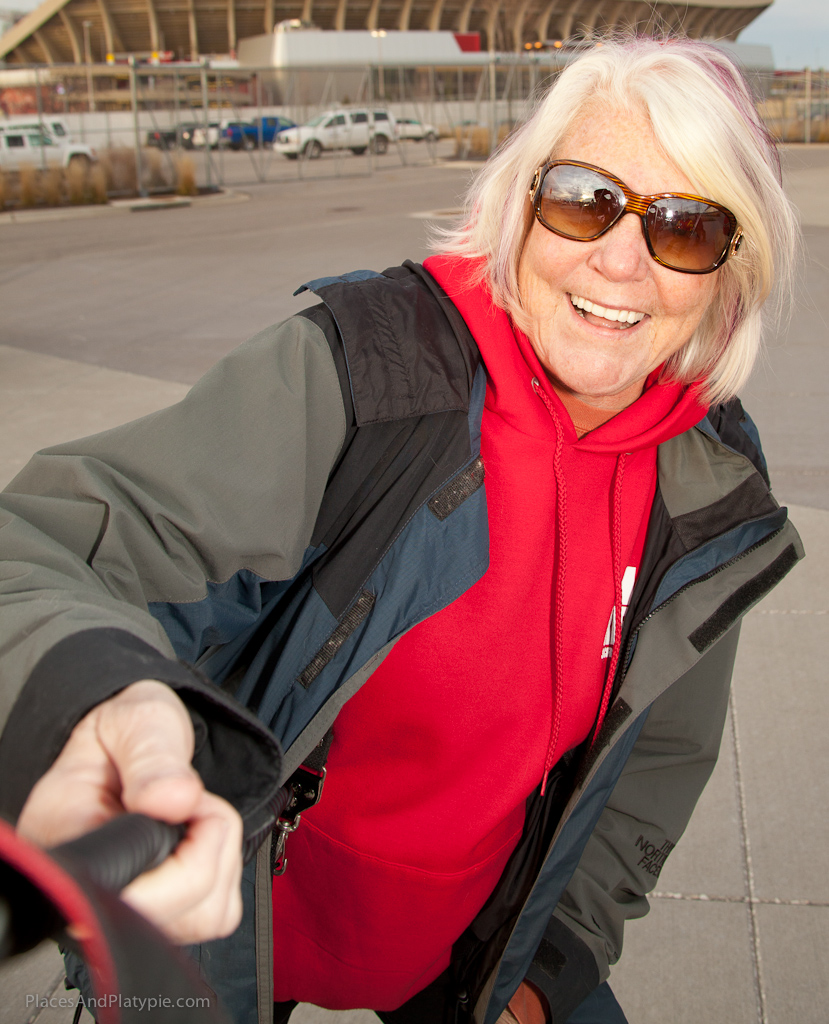 Peg had him shoot this with her camera - not bad for a Pro!