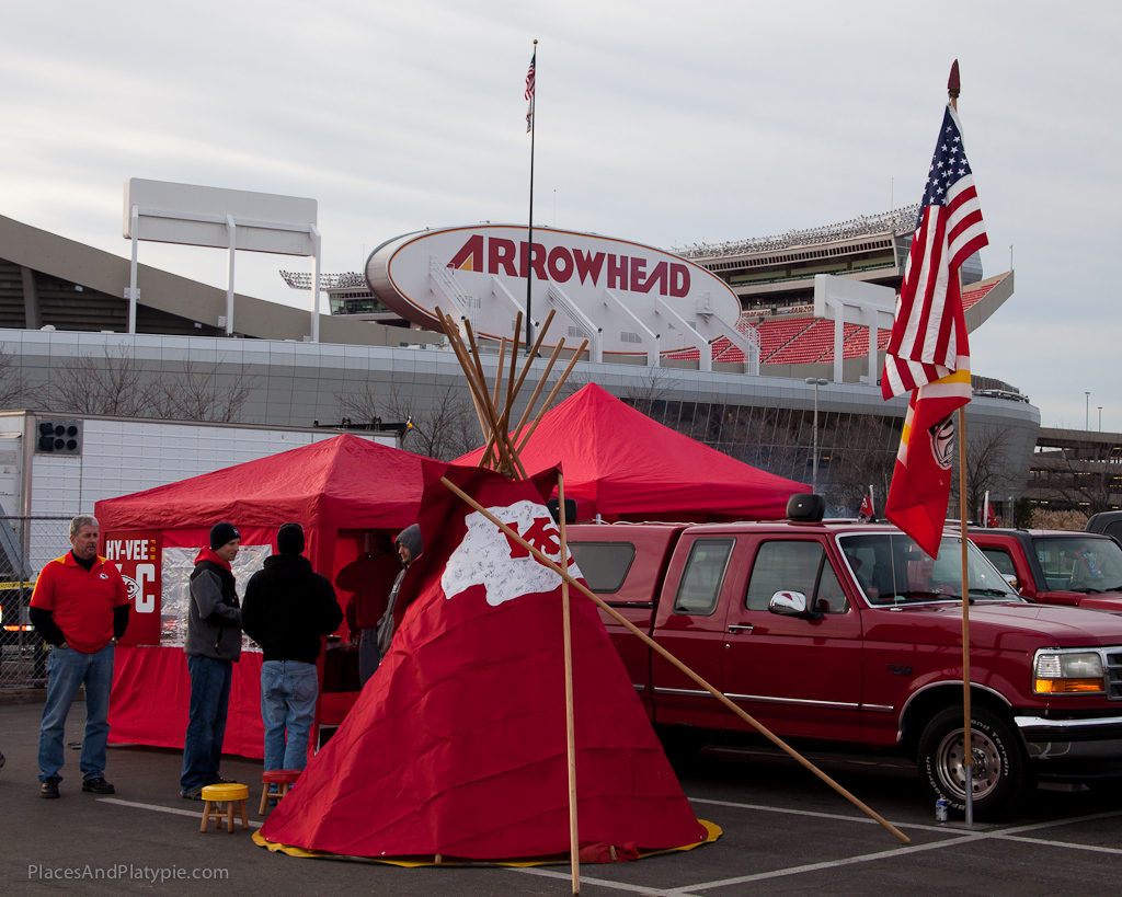 I thought it took a lot longer to build a teepee -  but not if you are a true Chief fan!