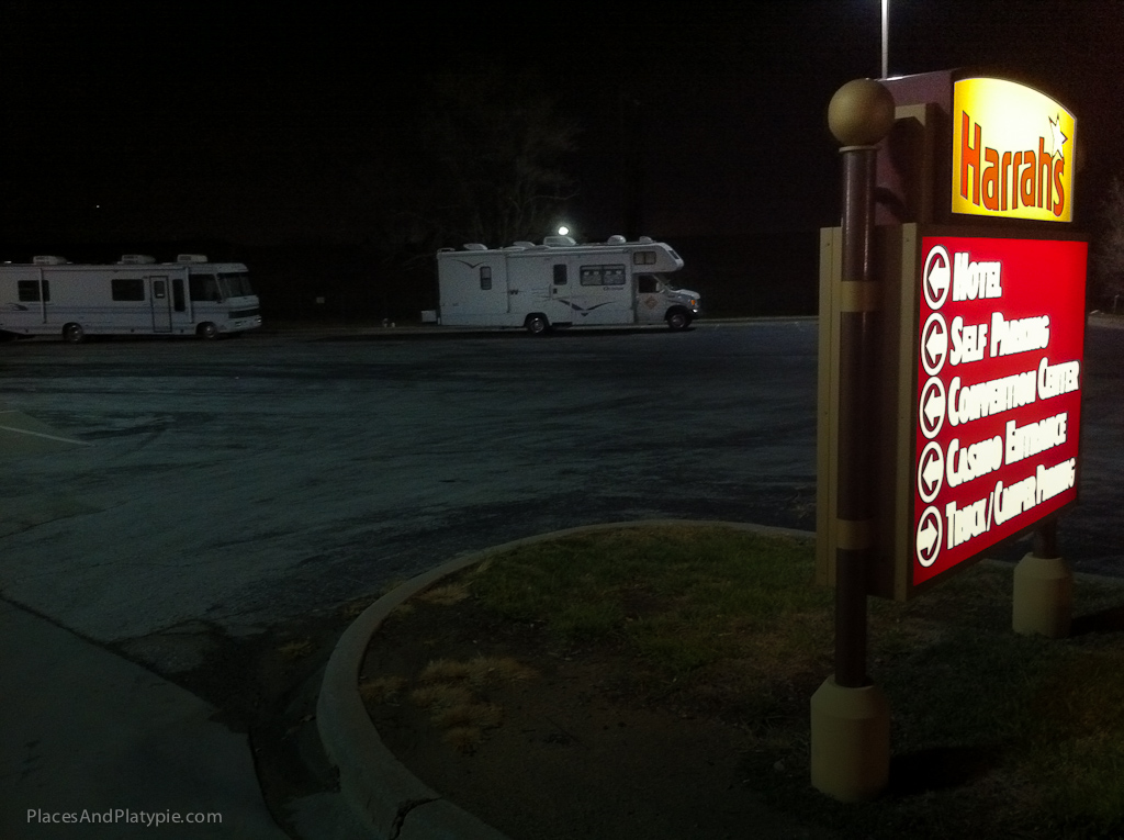 A great RV secret - many Casinos welcome 24 hour parking - including this Harrah's close to the stadium! Thank you Harrah's