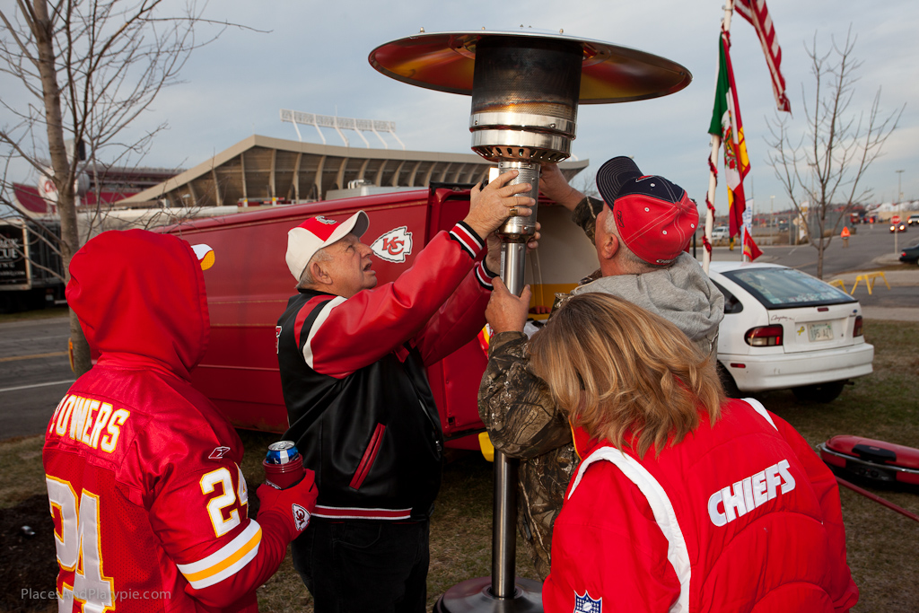 Suplicants at the altar of heat-giving technology!