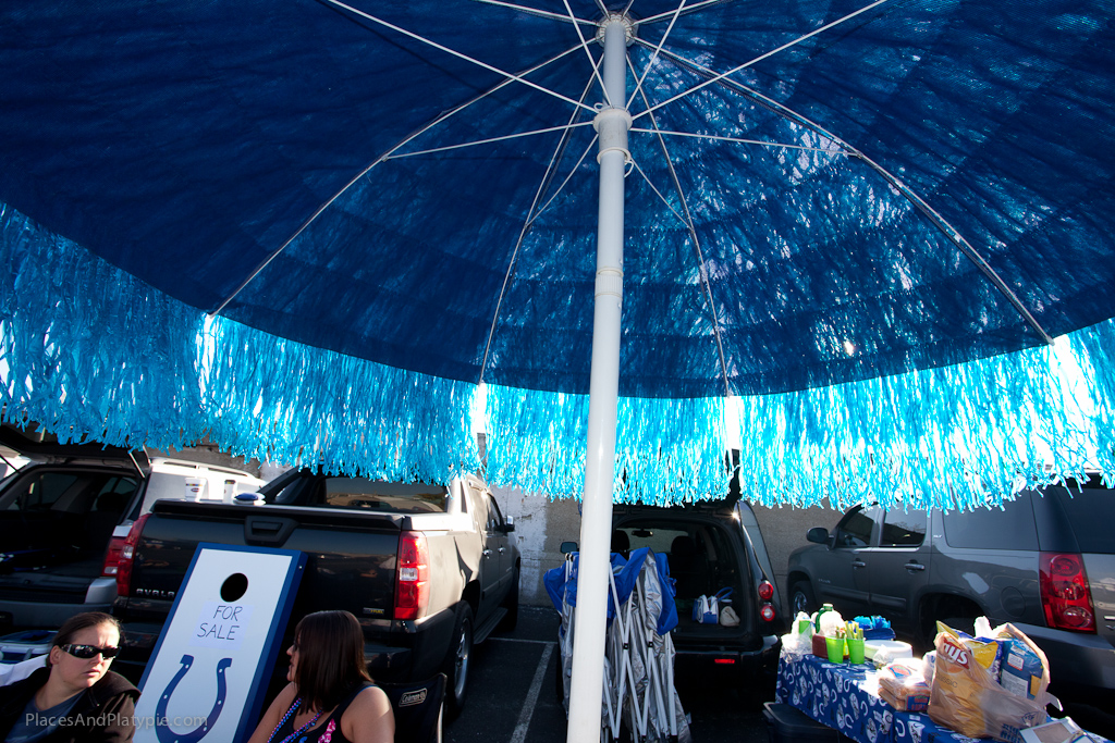 The Colts Blue Tiki Fan Dome!