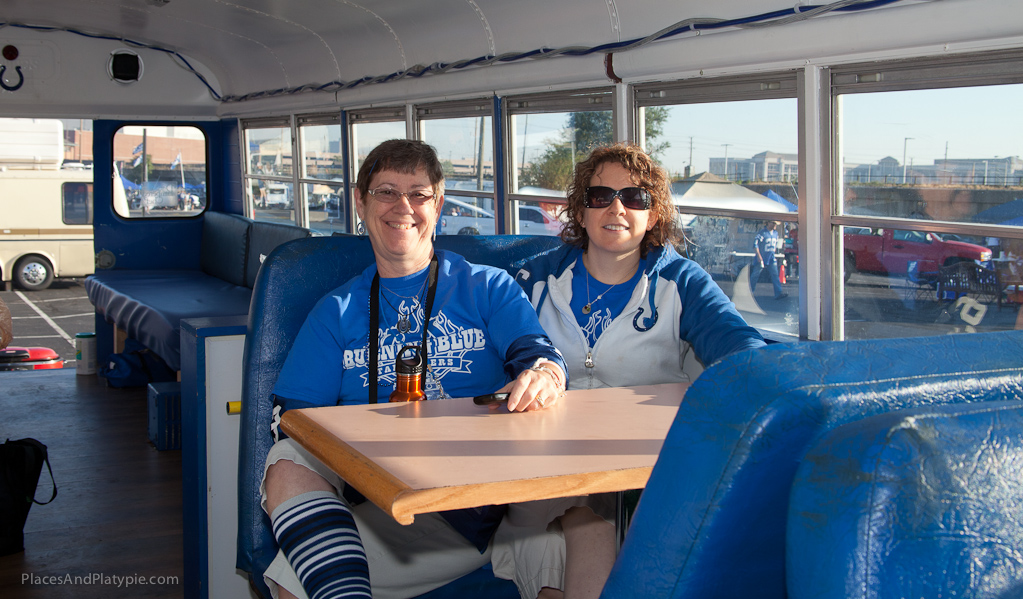 Inside the Burning Blue Tailgaters Fan Van