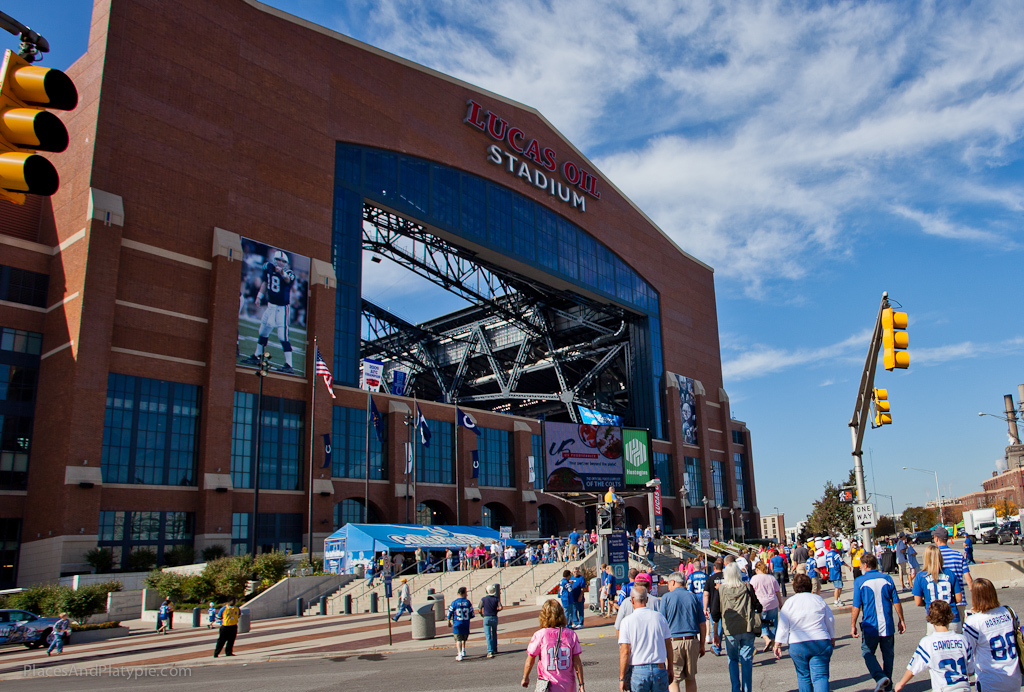 The beautiful Home of the Colts -Lucas Oil Stadium with the roof retracted