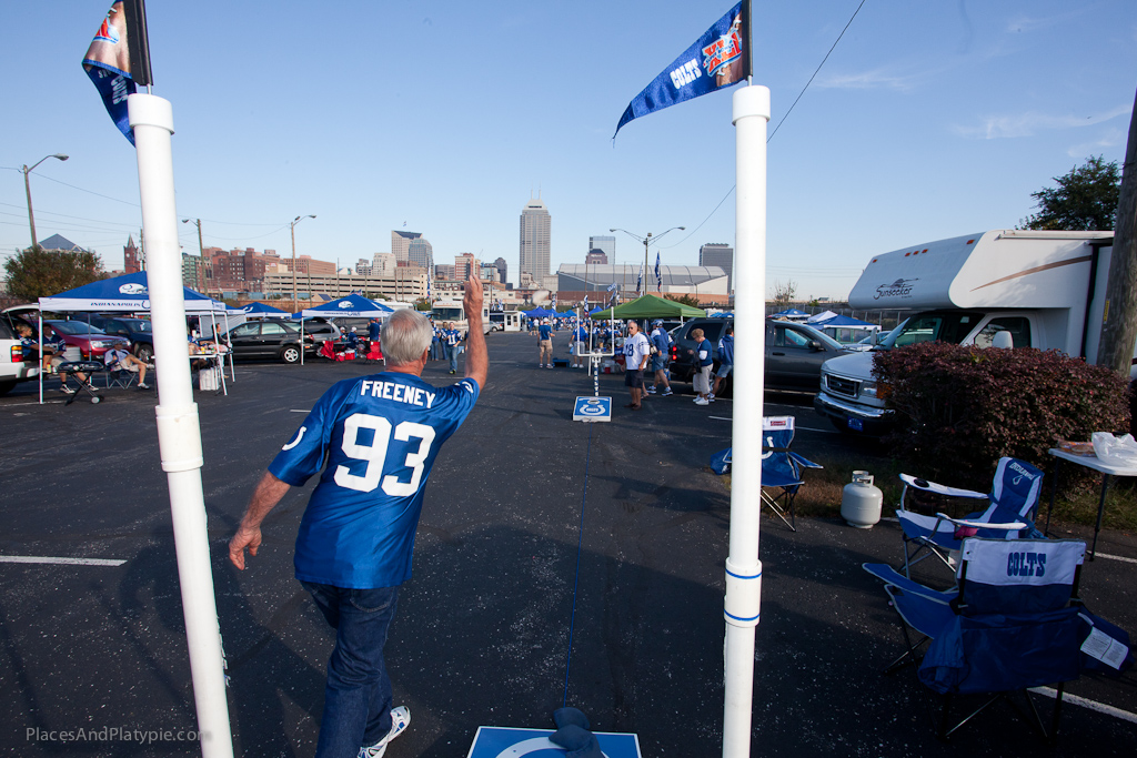 Cornhole with goalposts!