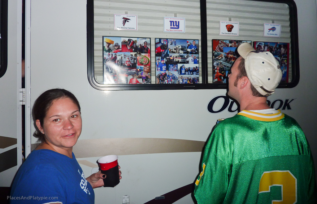 Blue Crew Fans checking out our previous tailgating adventures!