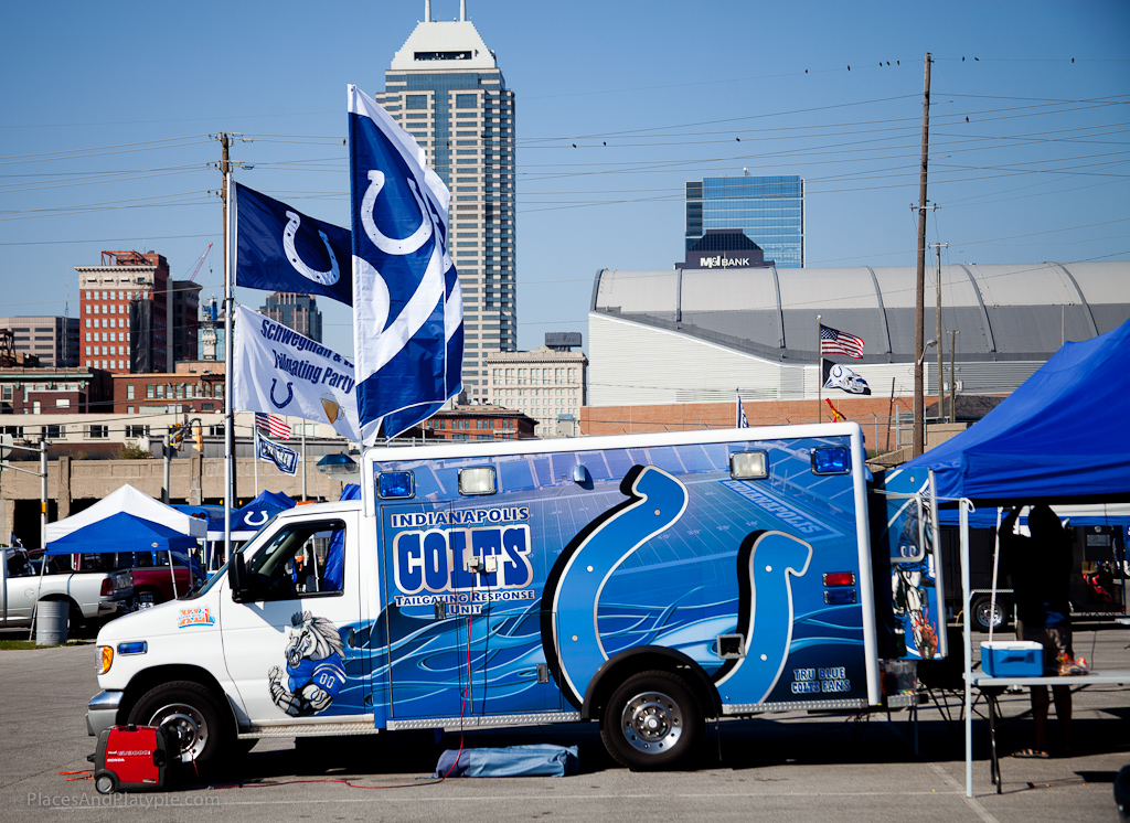 By mid-afternoon Saturday the Truest of the Blue Crew are already set up!