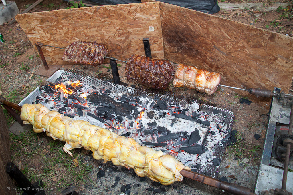 The PantherFanz rotisserie - feasting fit for a king!