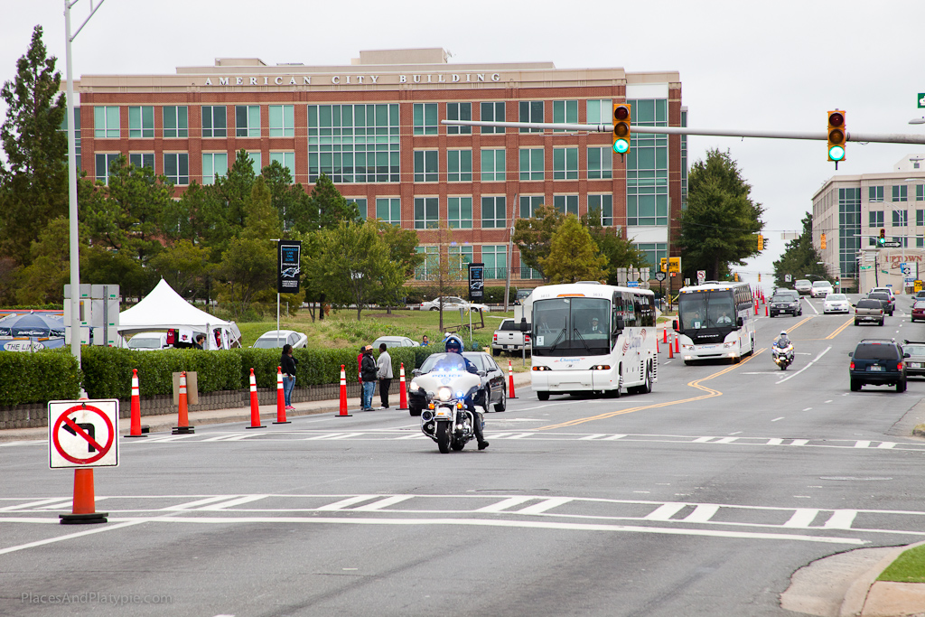 Stadium traffic is no problem with a MOTORCYCLE ESCORT!