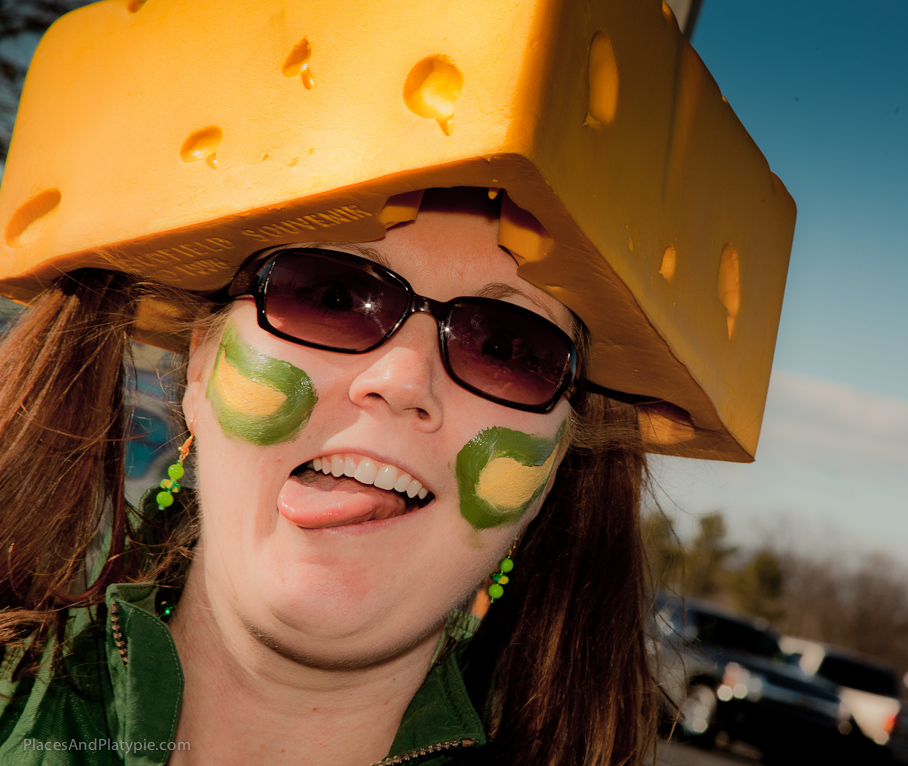 Some Cheeseheads are cheesier than others! (and good sports)