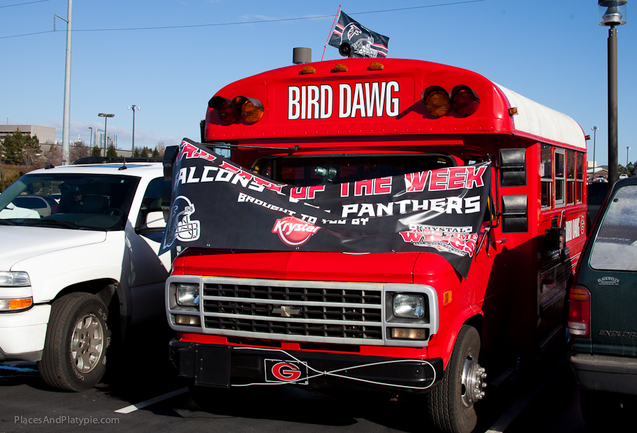 A fan van with sponsors!!