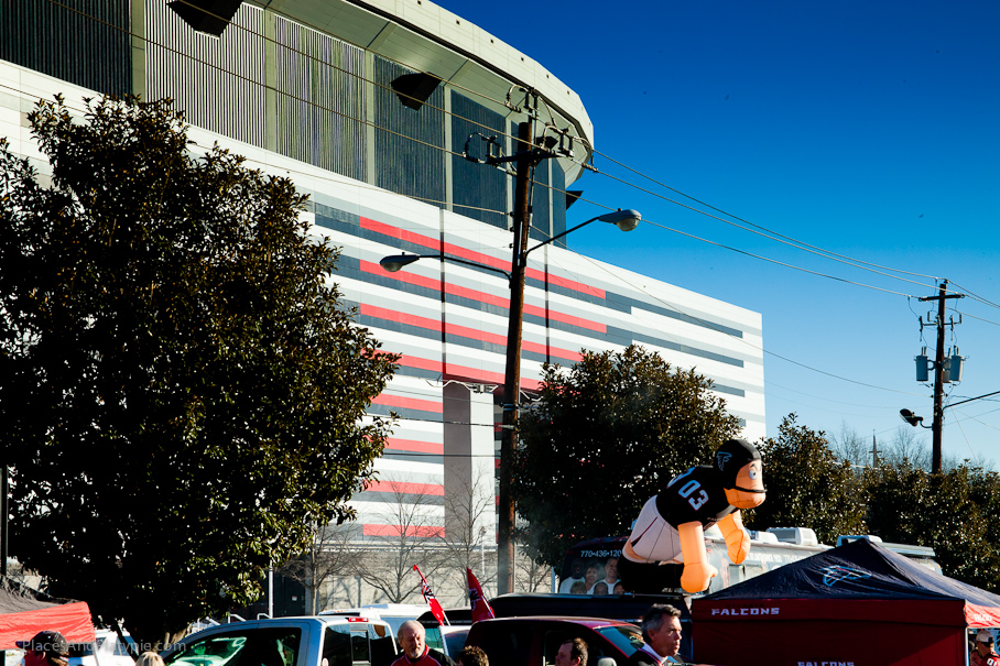 Tailgating at the front door of the stadium