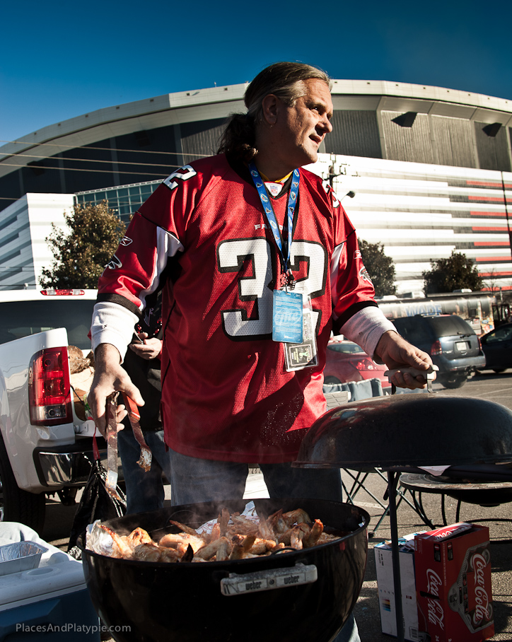 Dramatic player in the Falcons Playoffs tailgating party!