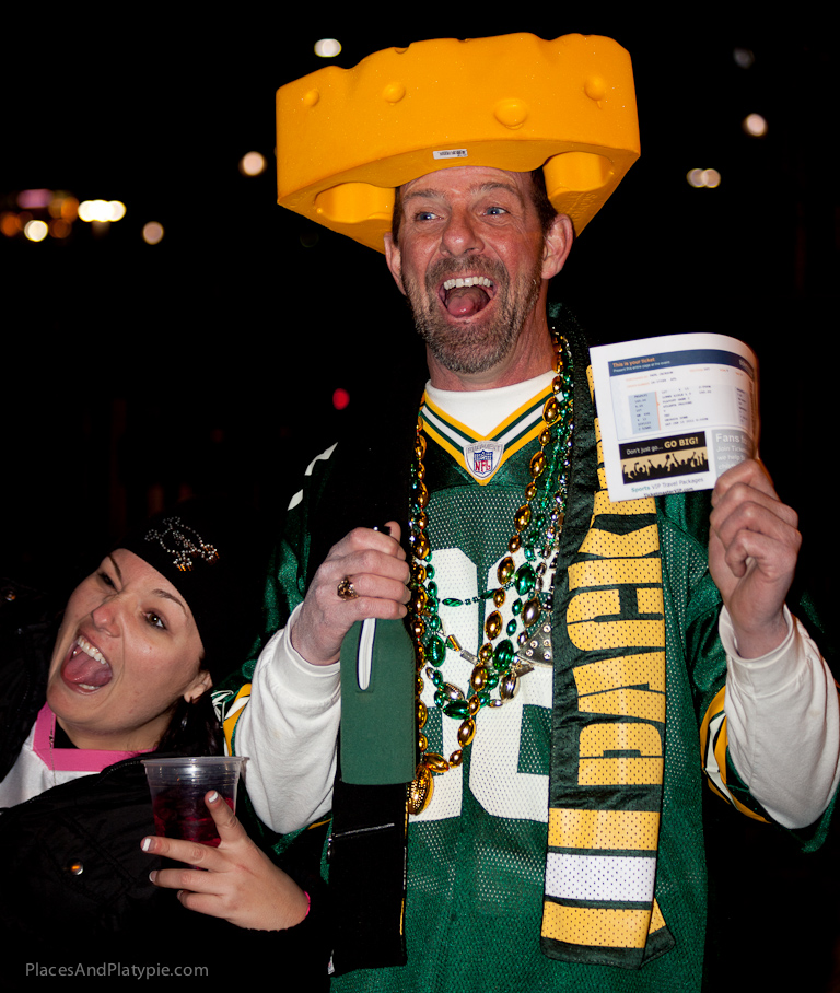 Our lot neighbor Karl, the truck driver, was able to score a last minute ticket online! (Ashlee shows her disgust!)