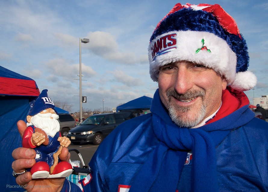 A rare Giants garden gnome (on the left!)