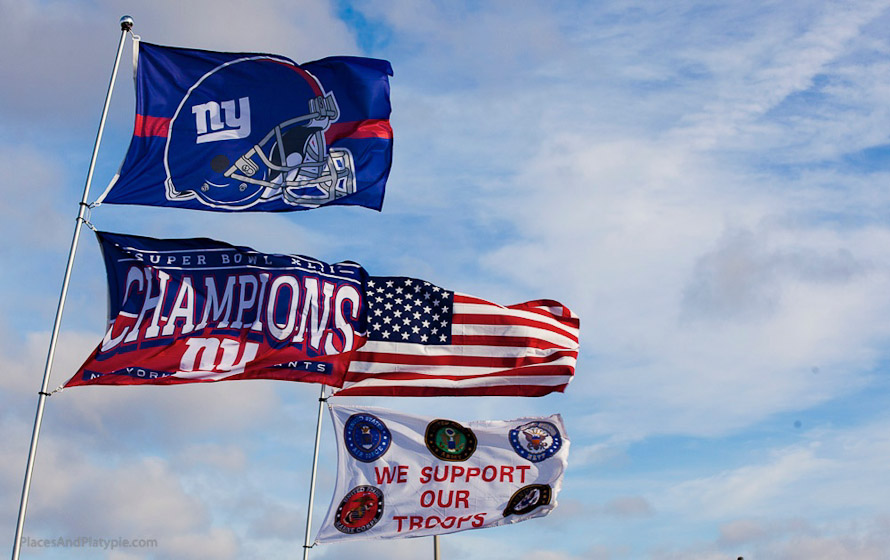 Pole bent over - flags fluttering at a sustained 90 degree angle!