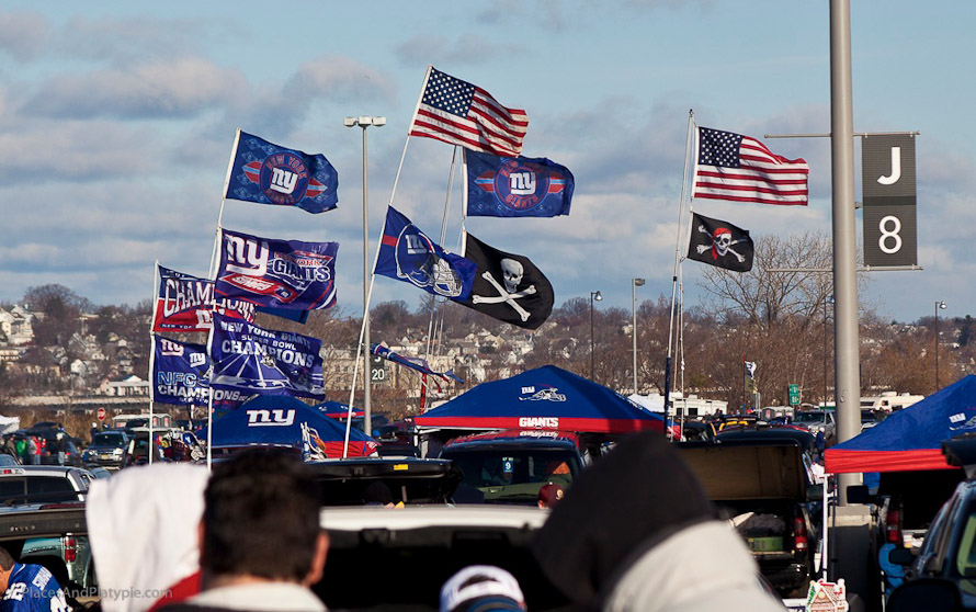 Good thing those flagpoles are so flexible!