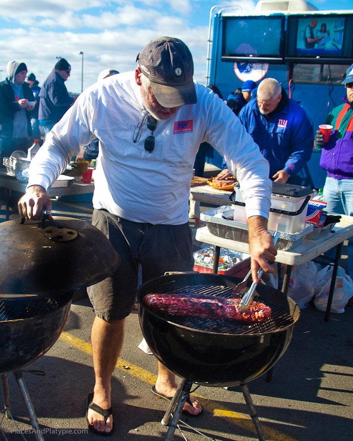 Not everyone grills Anaconda head...in shorts and flip-flops!