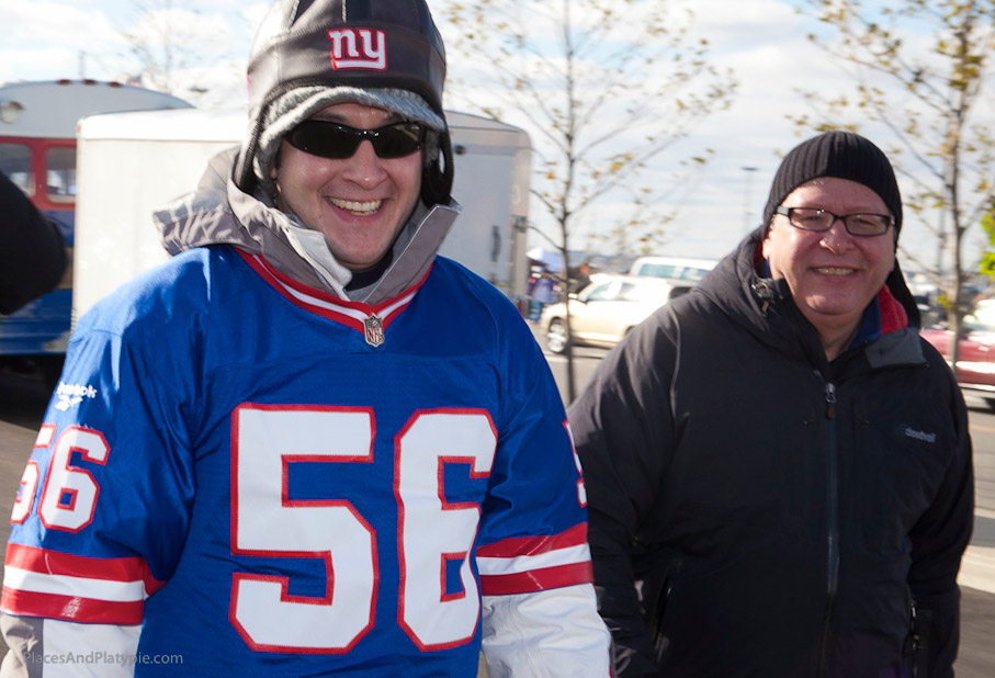 Cold but happy! It's gonna be a great game!