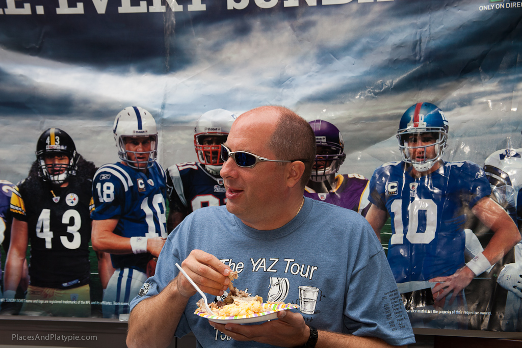 The combination of sunglasses and great tailgating food is an effective HANGOVER CURE!