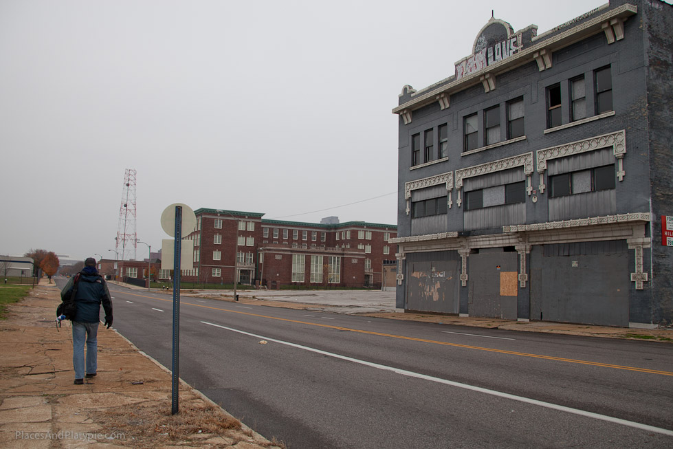 Carrying the cameras and outfitted for rain and cold, we pass through an industrial area in the process or reinventing itself.