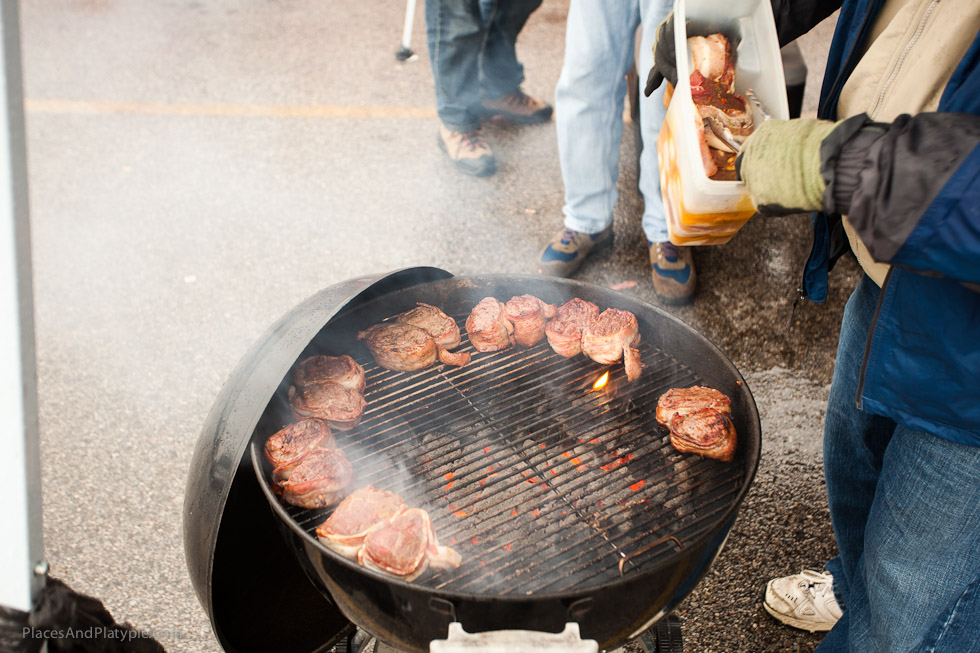 Bacon wrapped filets - THAT'S SERIOUS TAILGATING FARE!