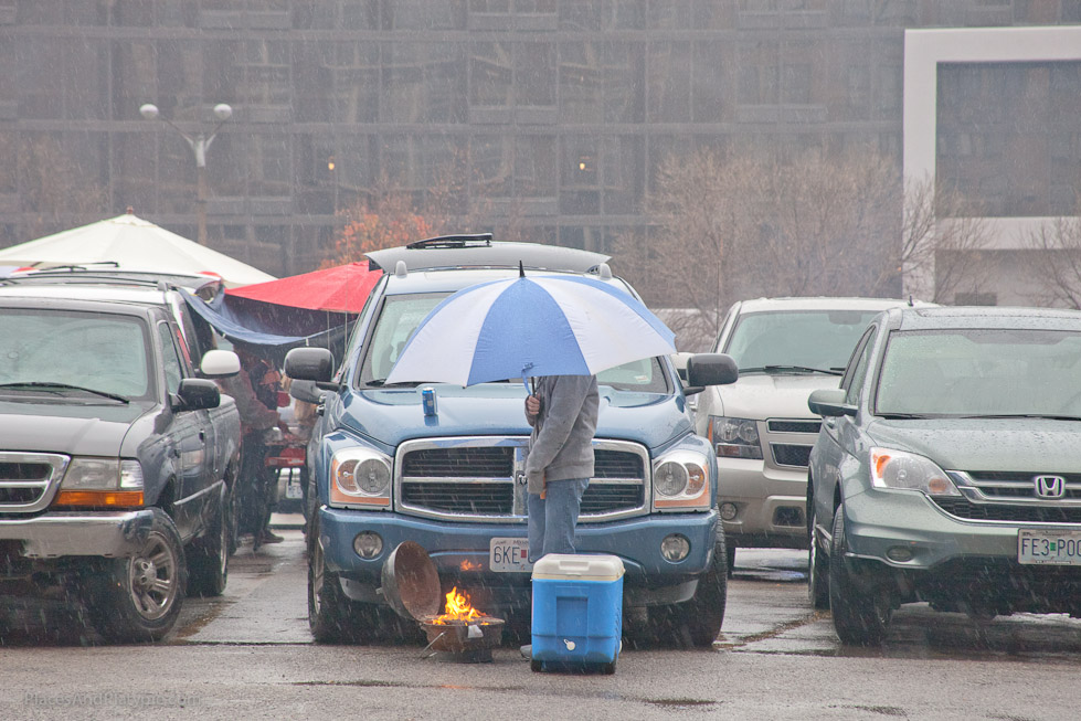 This tailgater is a little forlorn - but efficient!